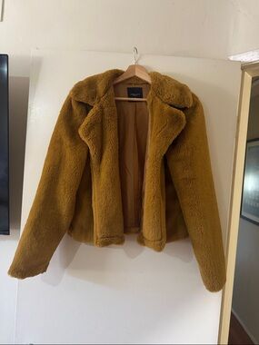 a new day Mustard Faux Shearling Teddy Jacket